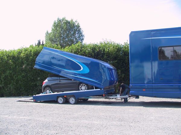 Vans Chardron camping cars haut de gamme avec remorque pour voiture